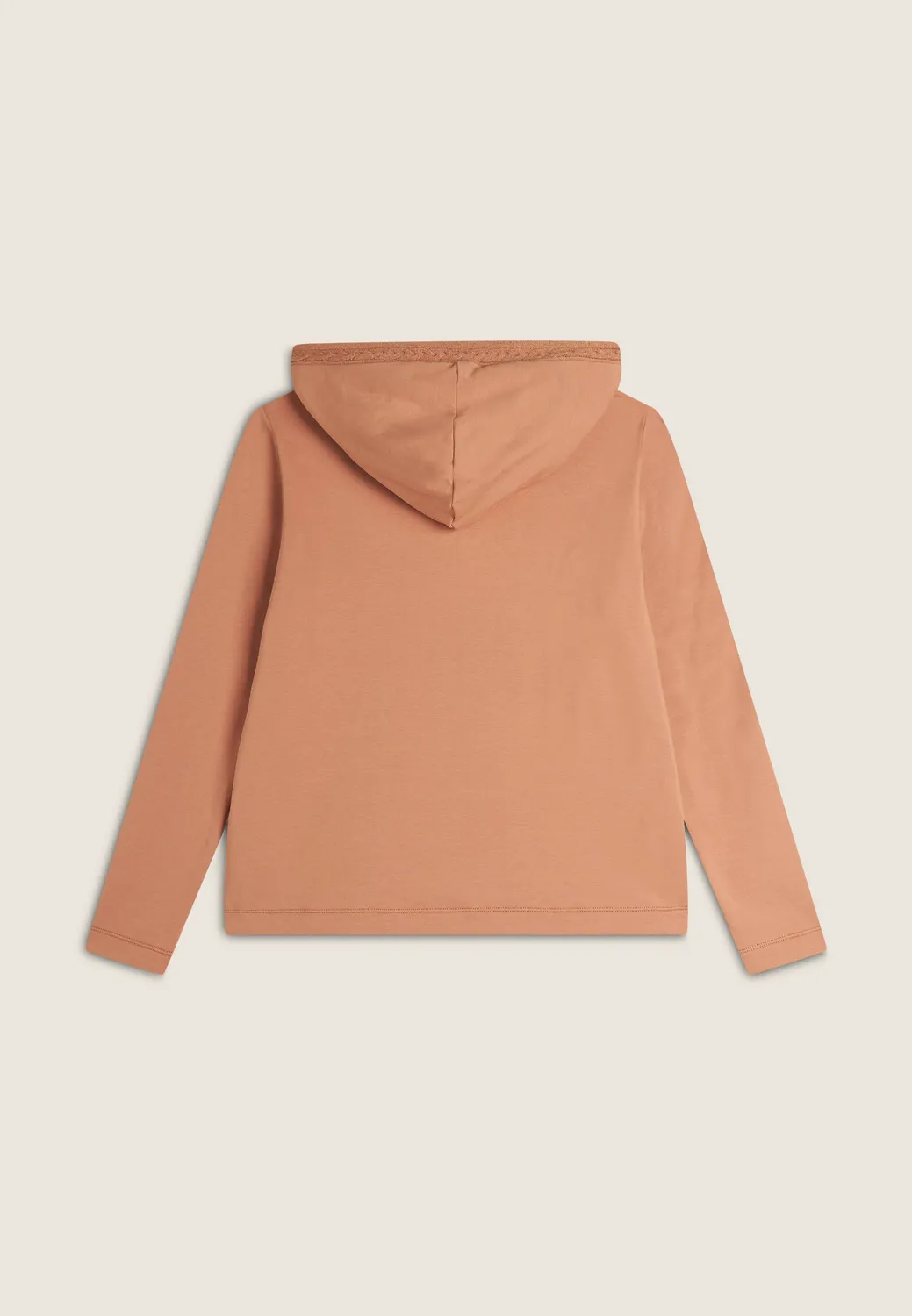 Freddy Hoodie Baumwolle Modal Kängurutasche Sand