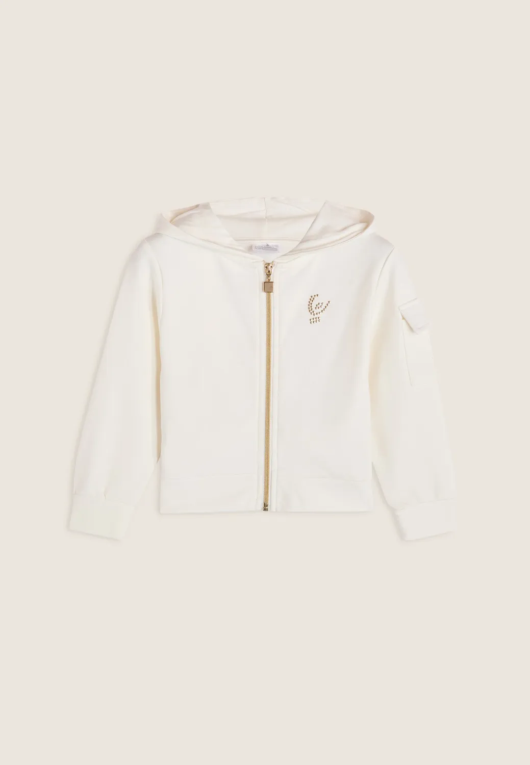 Freddy Mädchen Hoodie mit Reißverschluss Schwarz Gold 4 Jahre