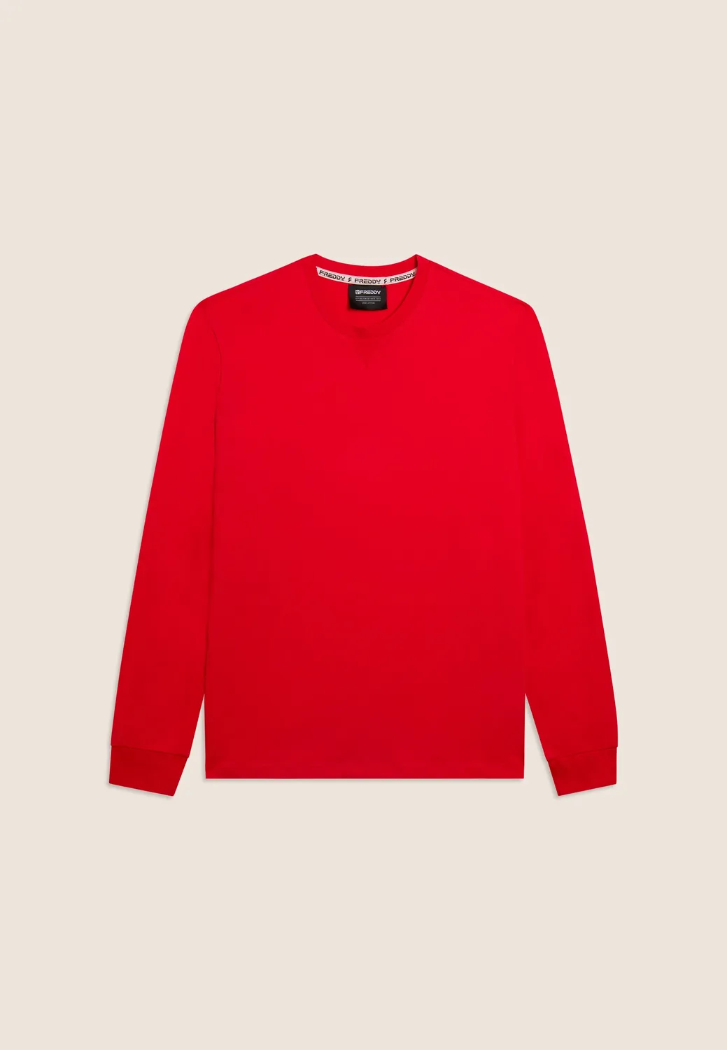 Freddy Langarmshirt Baumwolle Rundhals Black bequem