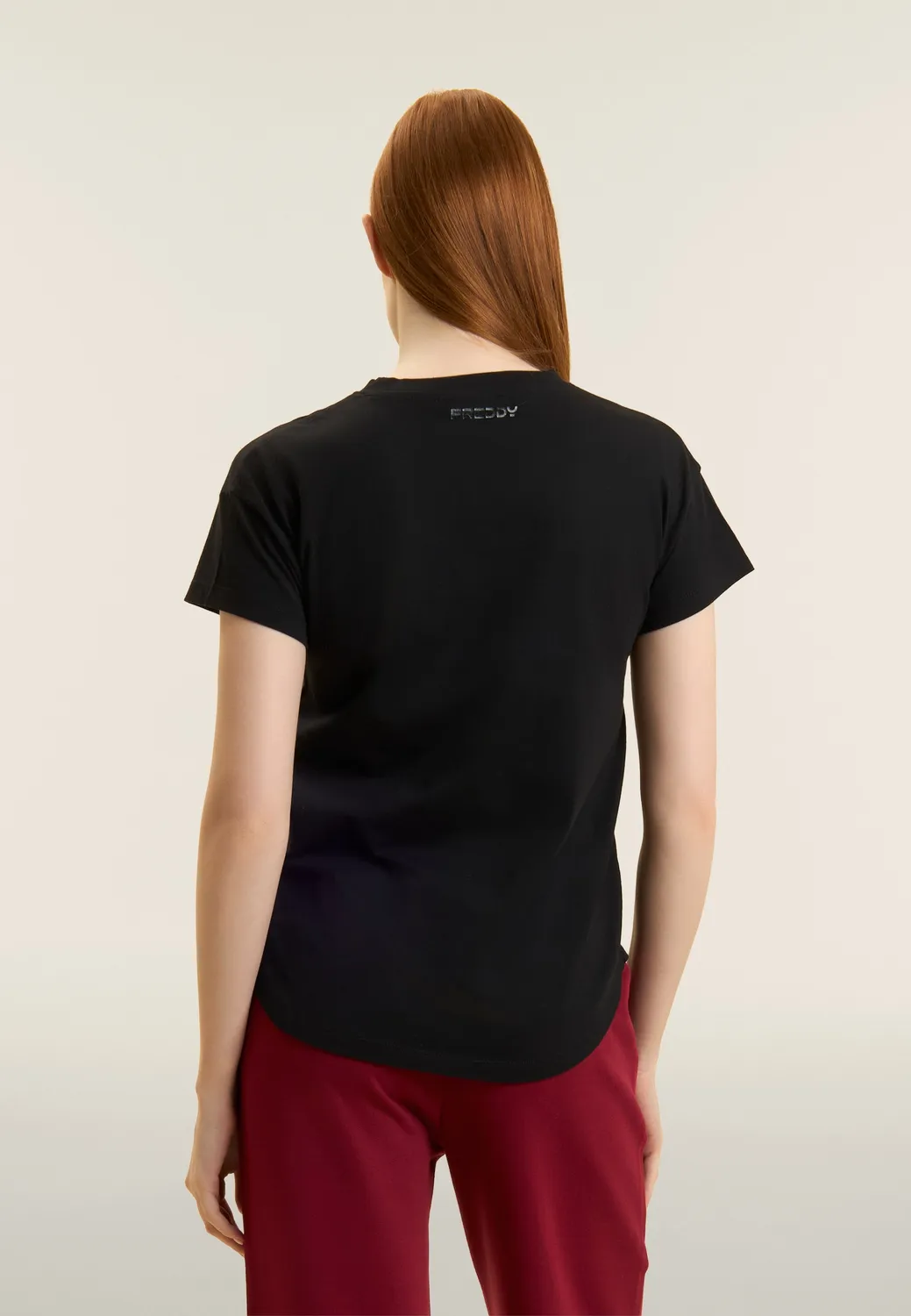 Freddy T-Shirt Flügelärmel Damen Zen Blue Baumwolle