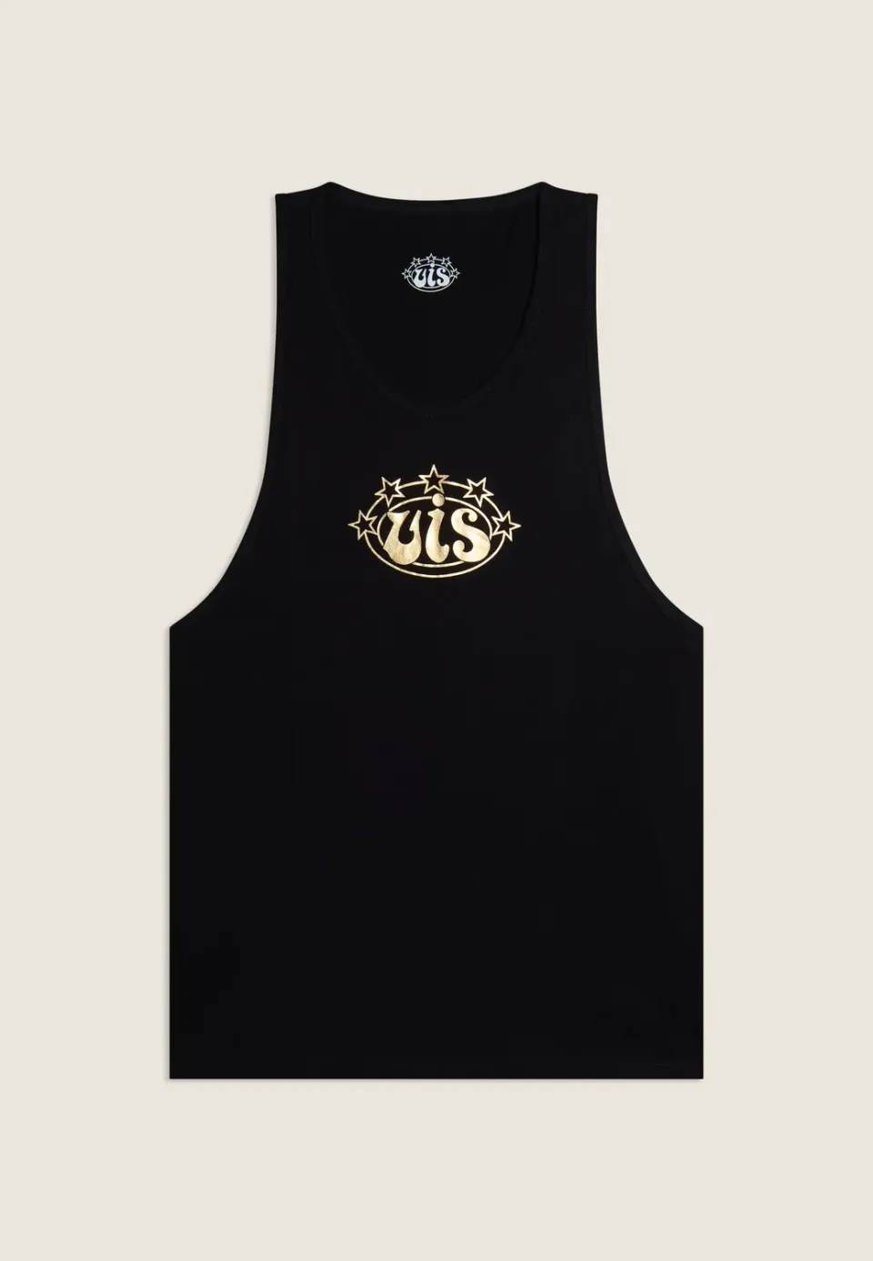 Freddy VIS Tanktop Damen Baumwolle Schwarz-Gold
