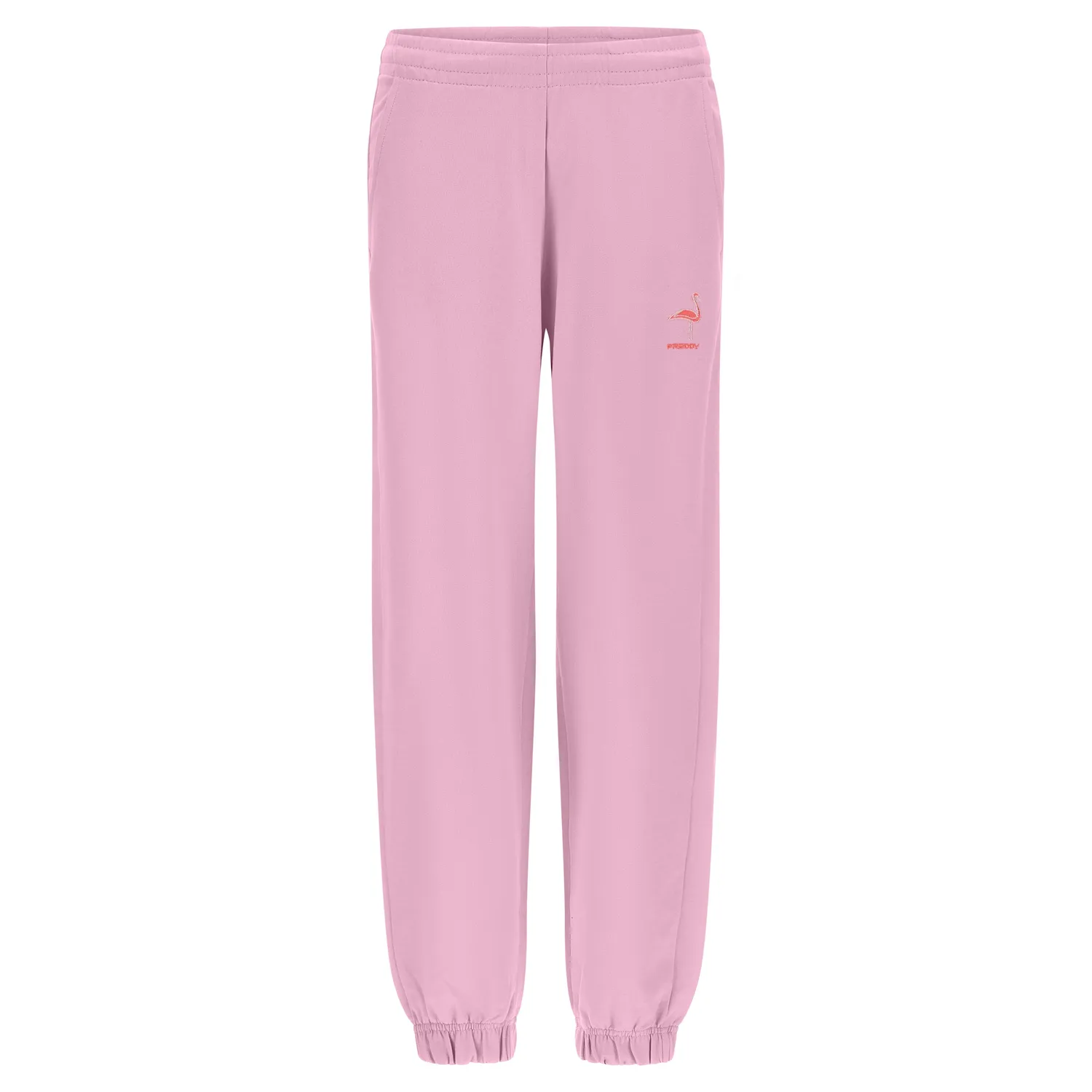Freddy Damen Jogger French Terry Flamingo-Patch Rosa