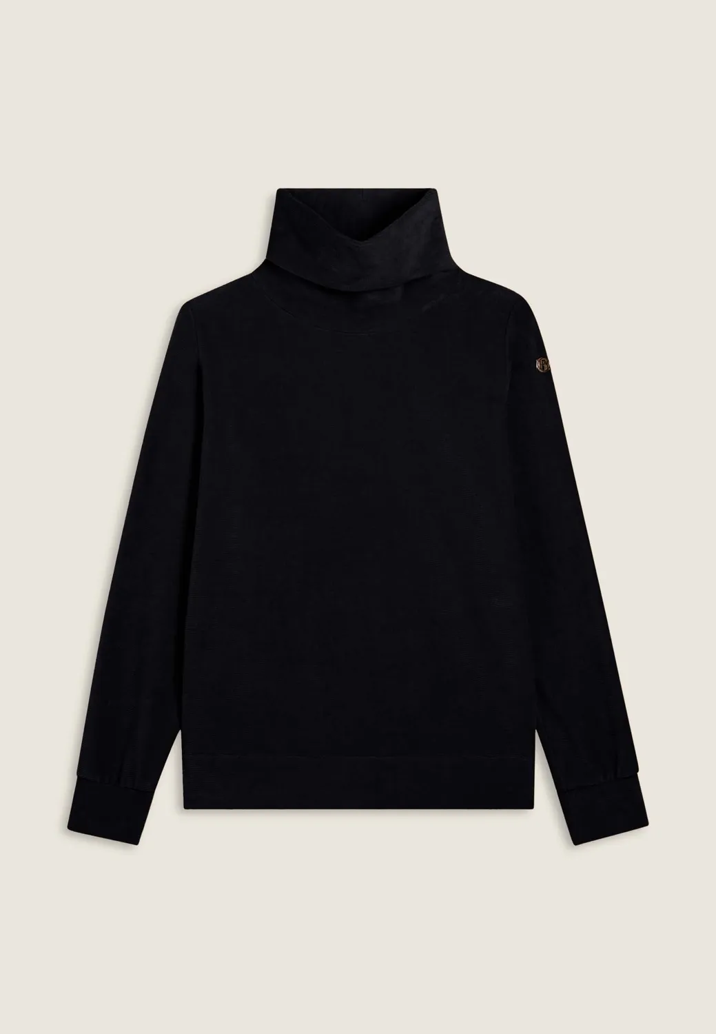 Freddy Damen Sweatshirt Chenille Stehkragen Saphir gestreift