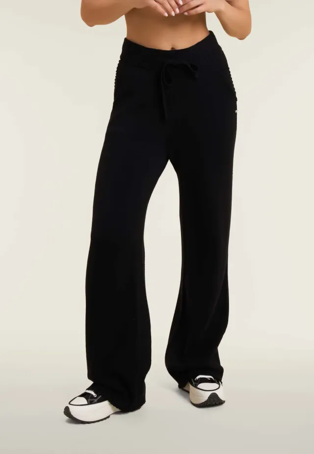 Freddy Wide Leg Trikot Sporthose Damen Schwarz