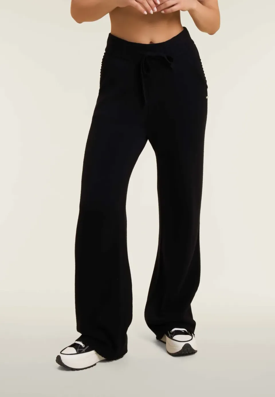 Freddy Wide Leg Trikot Sporthose Damen Schwarz