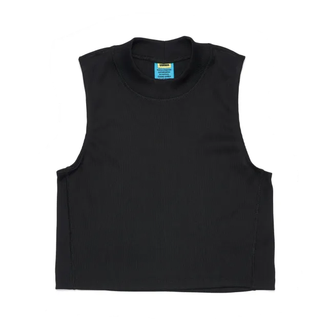 UNNA Balance Crop Top Sporttop schwarz gerippt