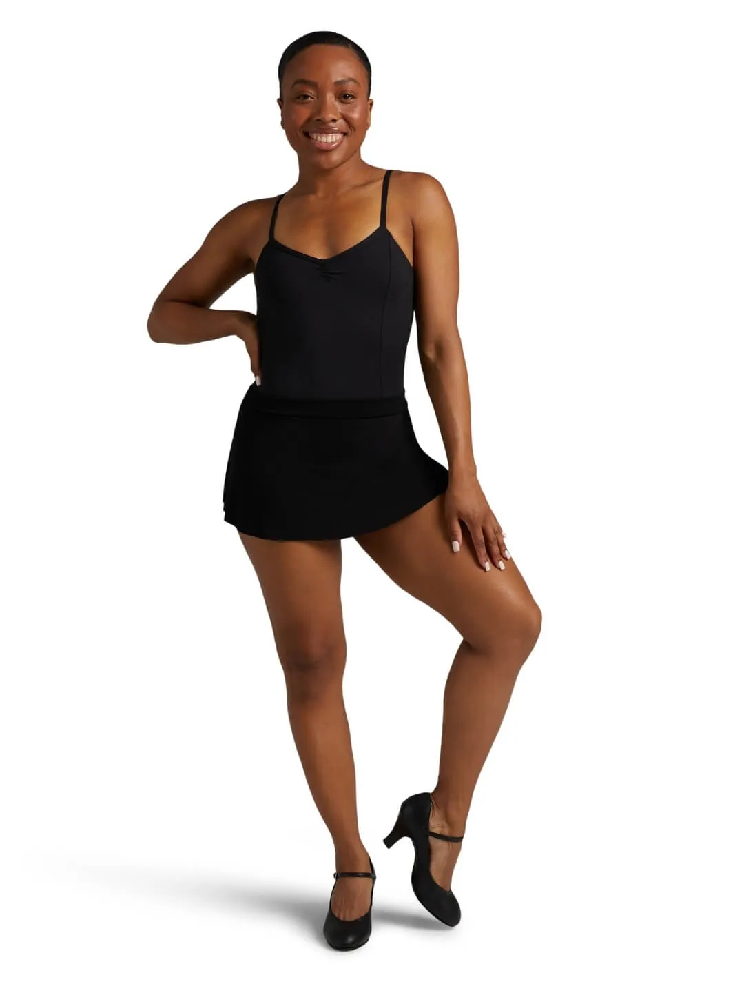 Capezio 656 Characterschuhe Schwarz 7,5cm Absatz Leder