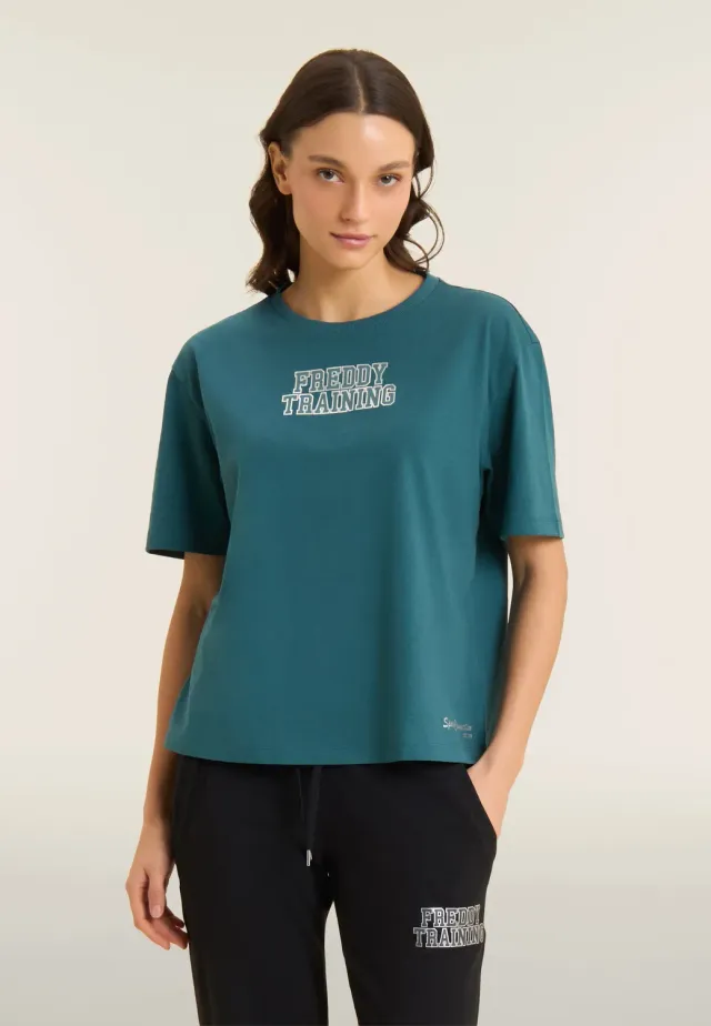 Freddy Training T-Shirt Schwarz Glitter Comfort