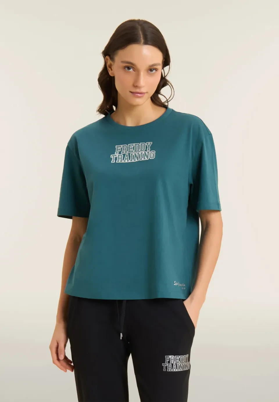 Freddy Training T-Shirt Schwarz Glitter Comfort