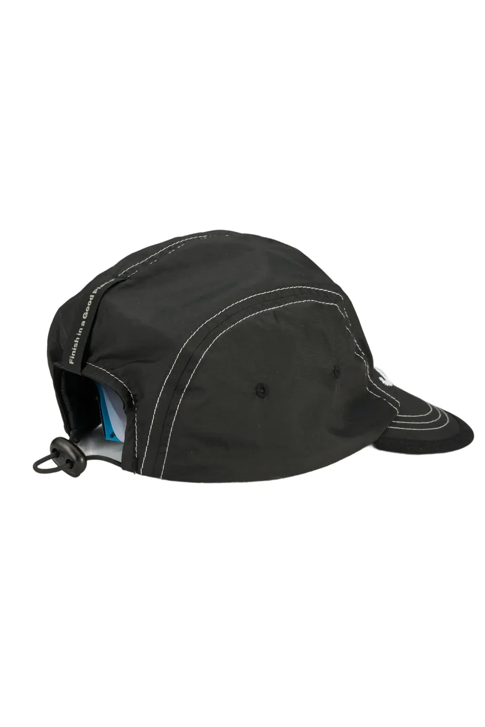 UNNA Jogging Cap Laufcap Schwarz Kontrastnähte