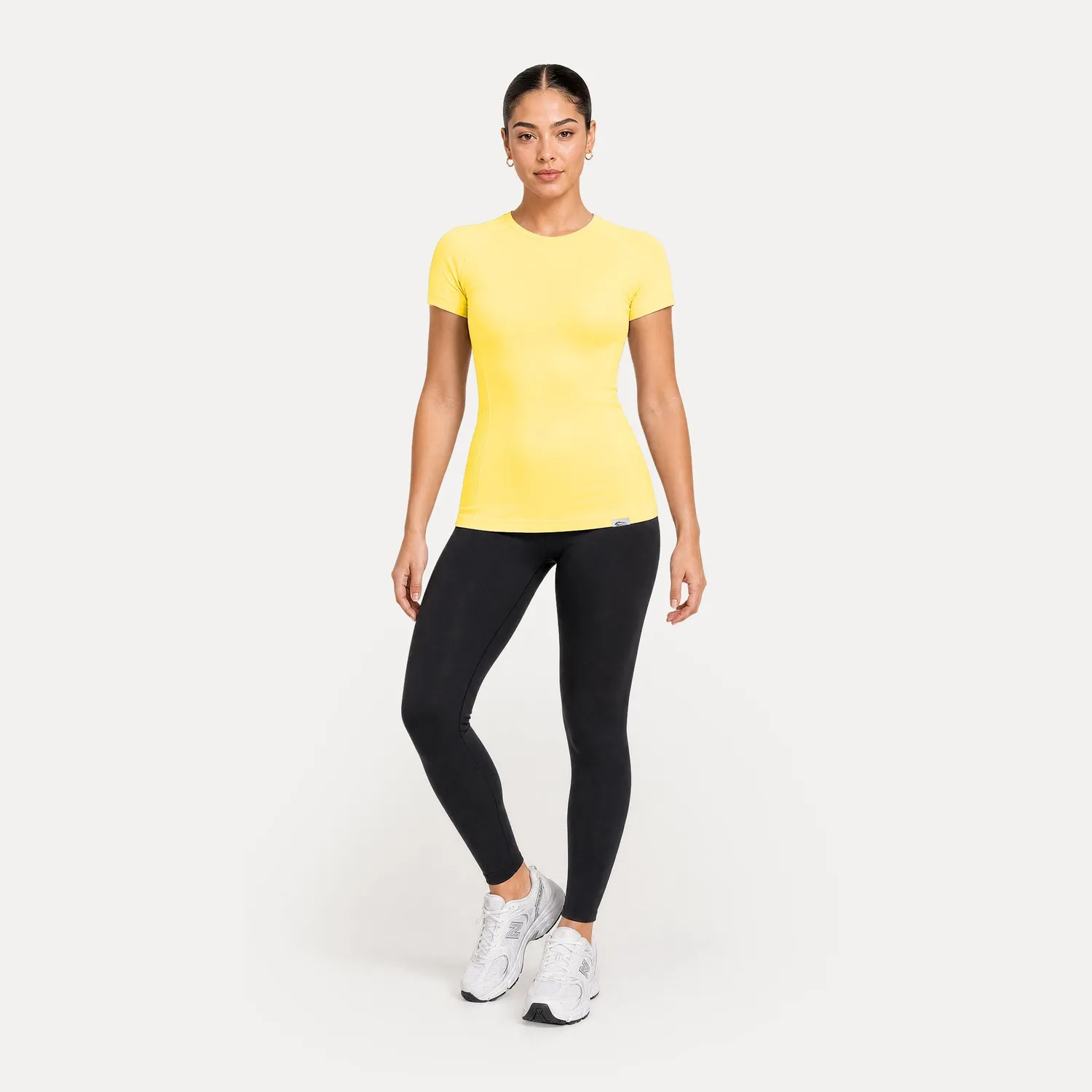 Smilodox Lunara Lyana T-Shirt Damen Schwarz elastisch