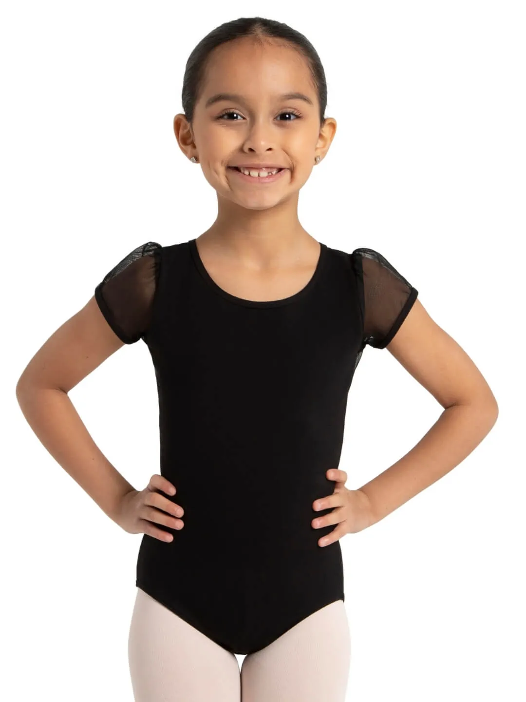 Capezio 11311C Kindertrikot Schwarz Puffärmel