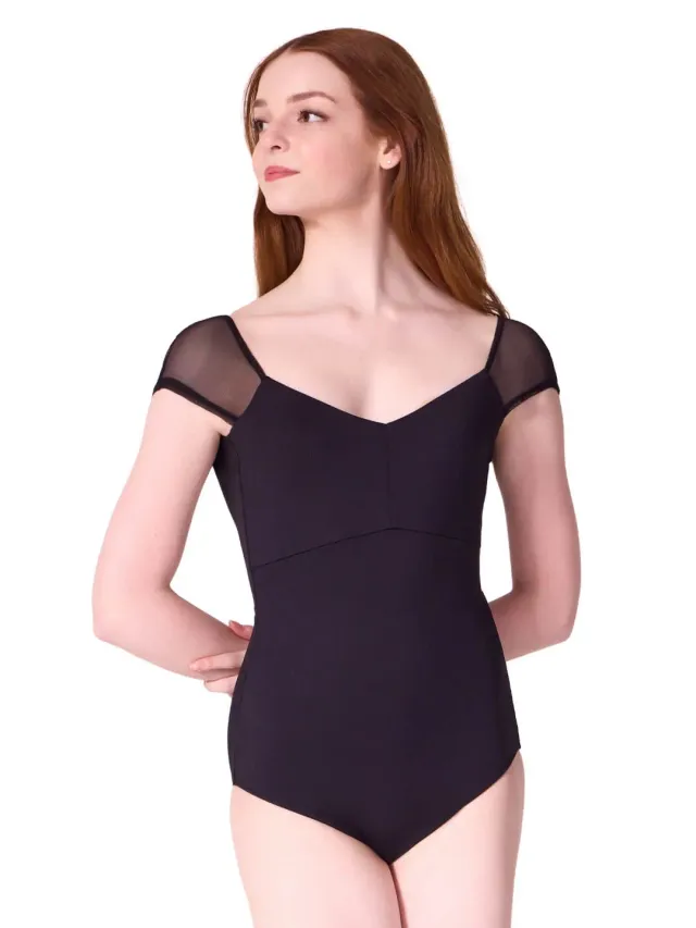Capezio Moonstruck F12603W Leotard Schwarz Mesh