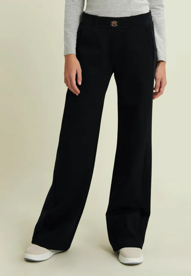 Freddy Wide Leg Hose Viskose Dark Sapphire