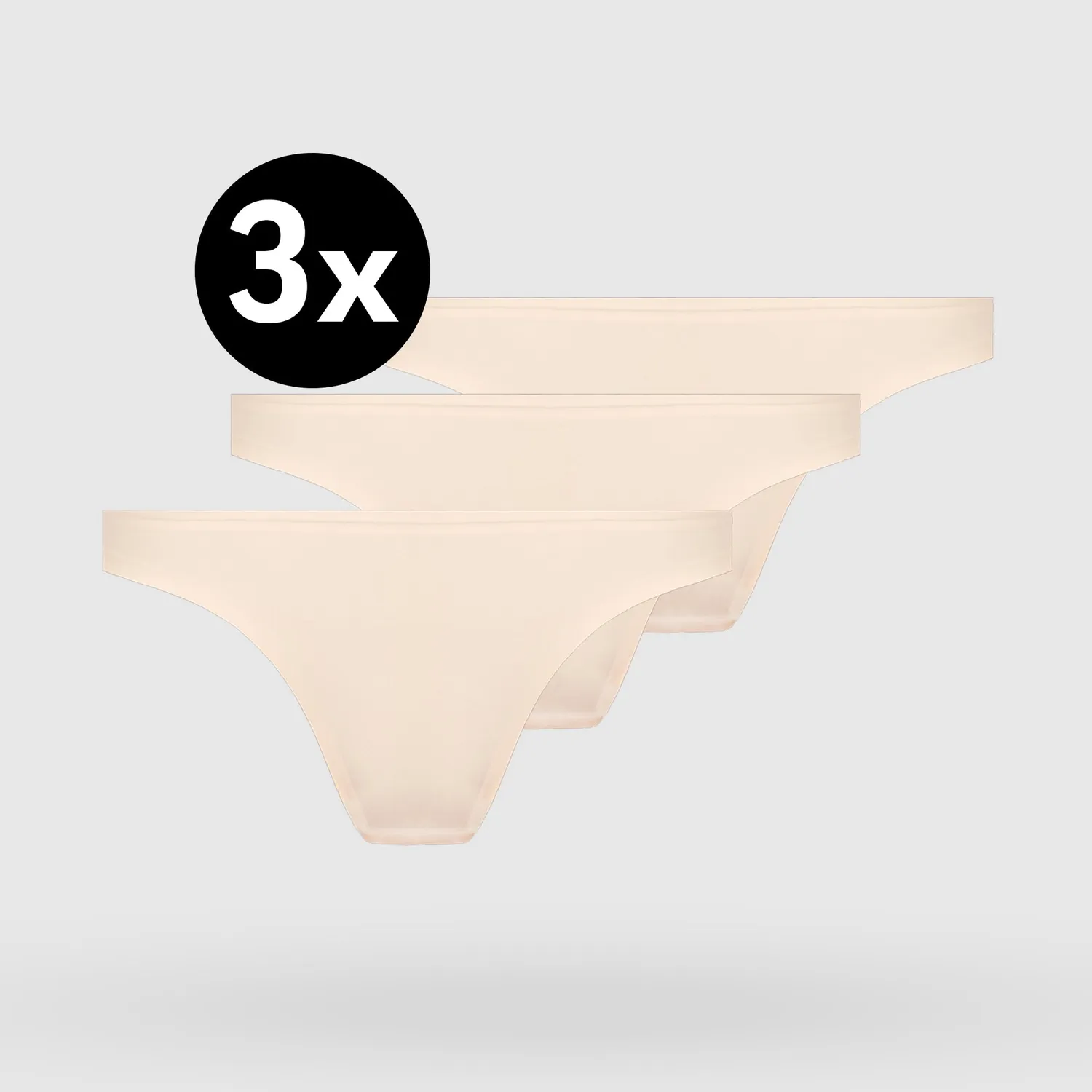 Smilodox Felisha Slip Damen 3er Seamless Nude Schwarz Weiß