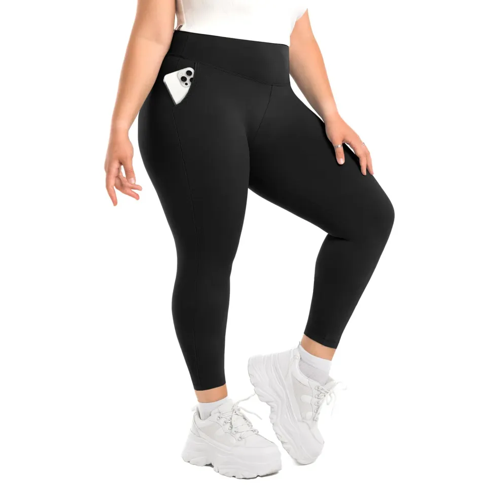 SINOPHANT High Waist Leggings Damen schwarz blickdicht