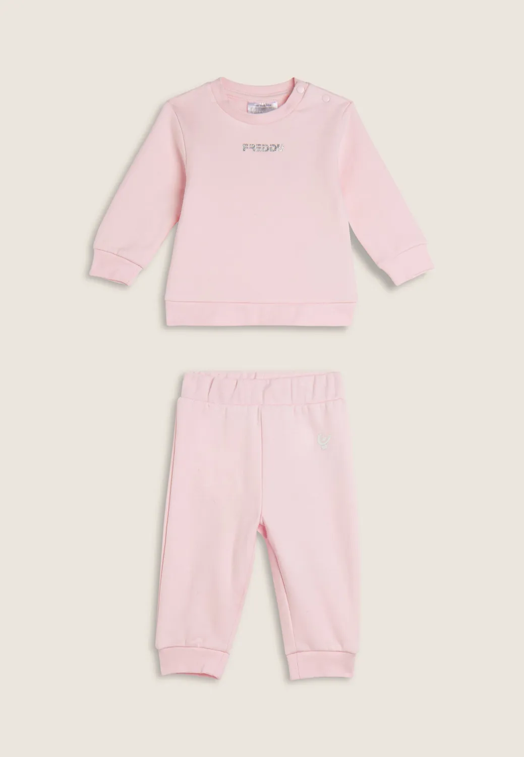 Freddy Baby Jogginganzug Baumwolle Rosa Knöpfe