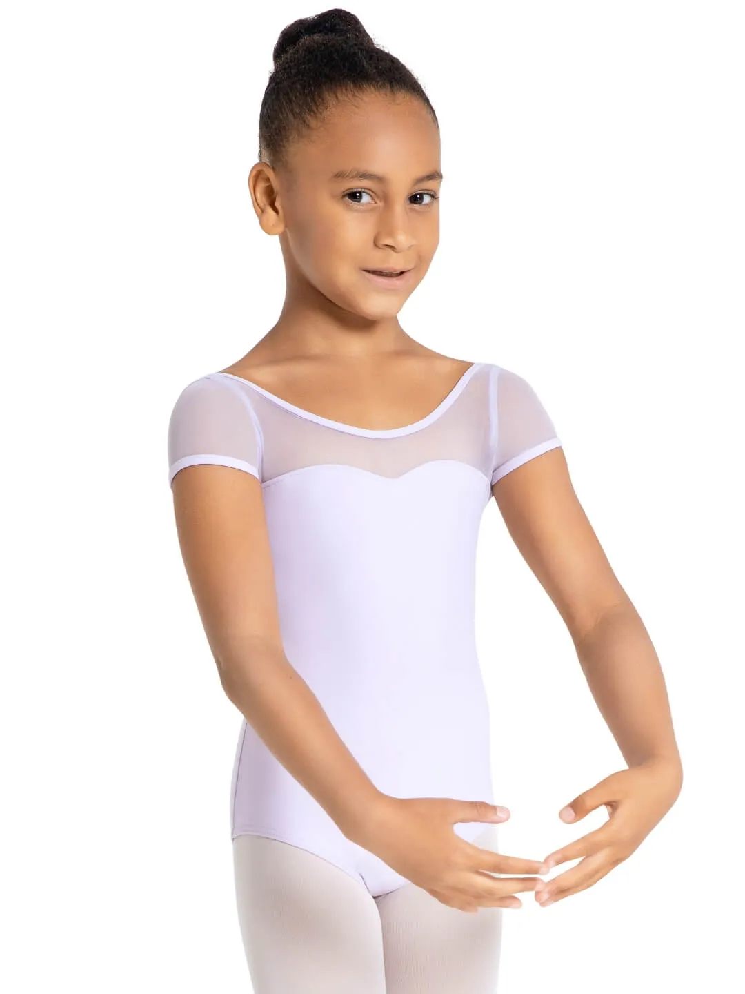 Capezio Studio Collection SE1039C Balletttrikot Schwarz Kurzarm Mesh