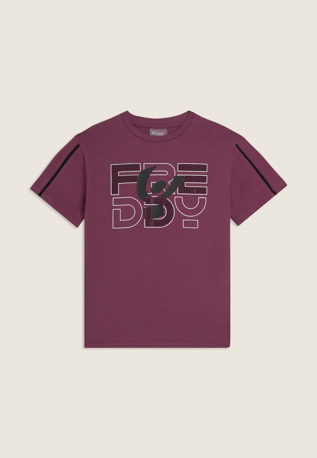 Freddy Junior T-Shirt Schwarz 10 Jahre Strass-Logo