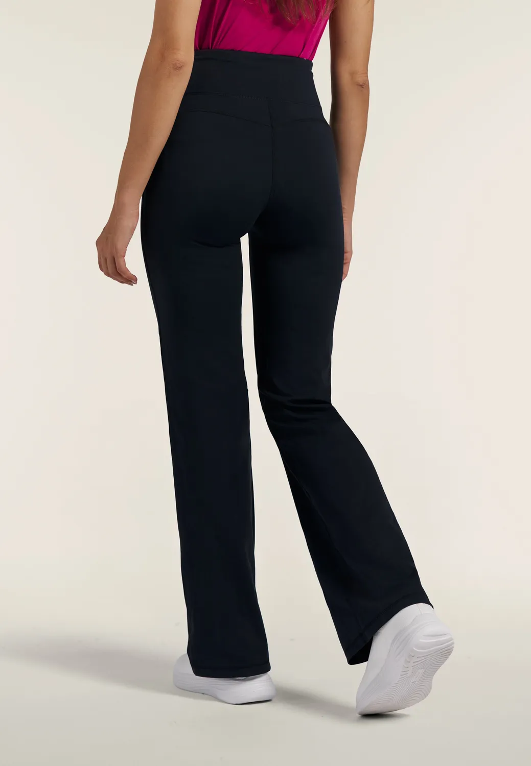 Freddy Flare Leggings hoher Bund Violett-Schwarz