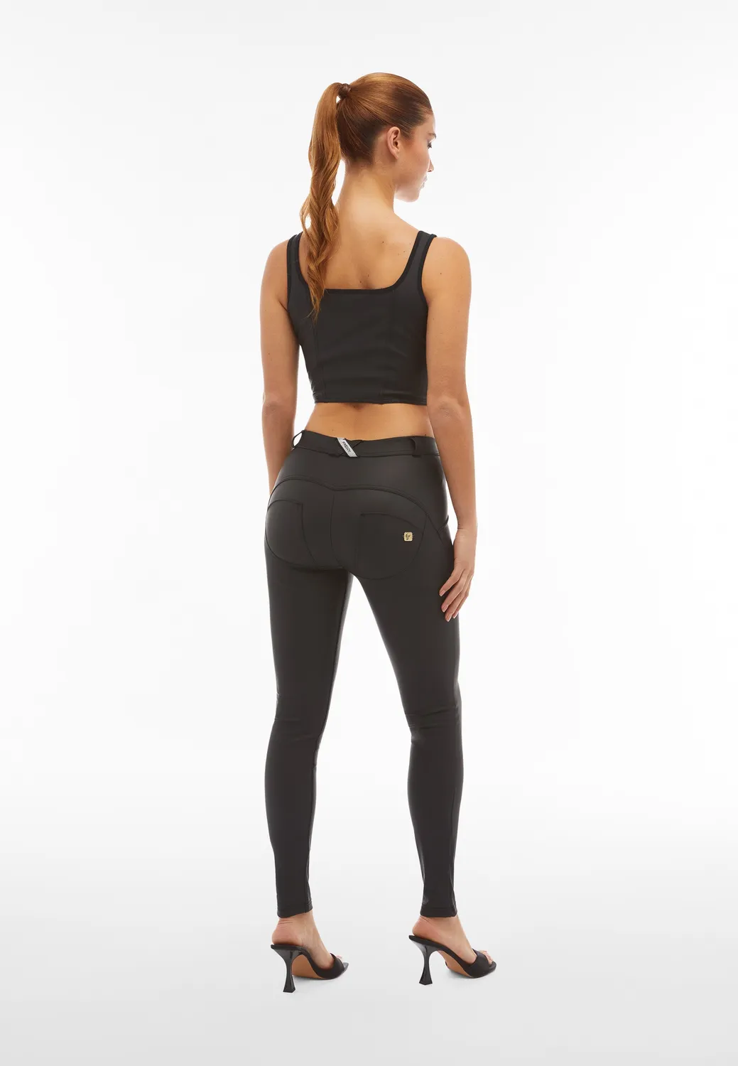 Freddy WR.UP Push-up Leggings Schwarz Kunstleder