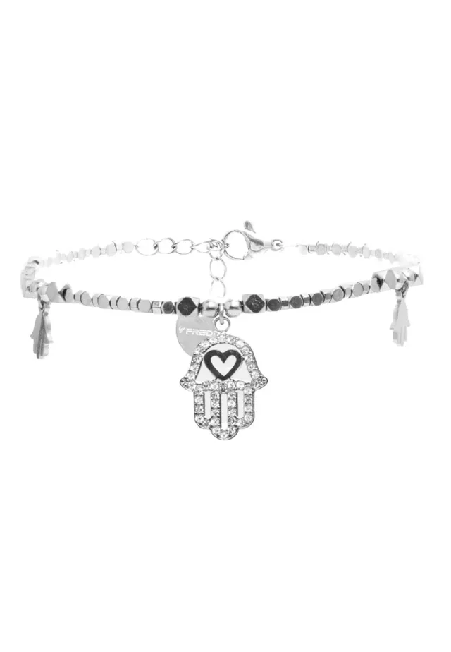 Freddy Fatima Armband Silber Edelstahl mit Strass