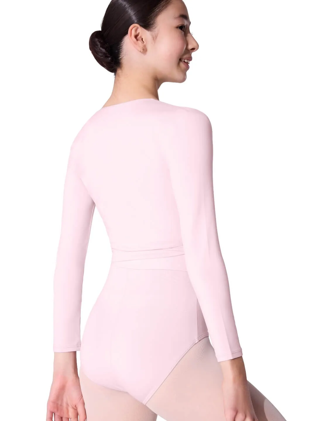 Capezio Essentials ES4010C Wickeltop Schwarz Kinder langarm