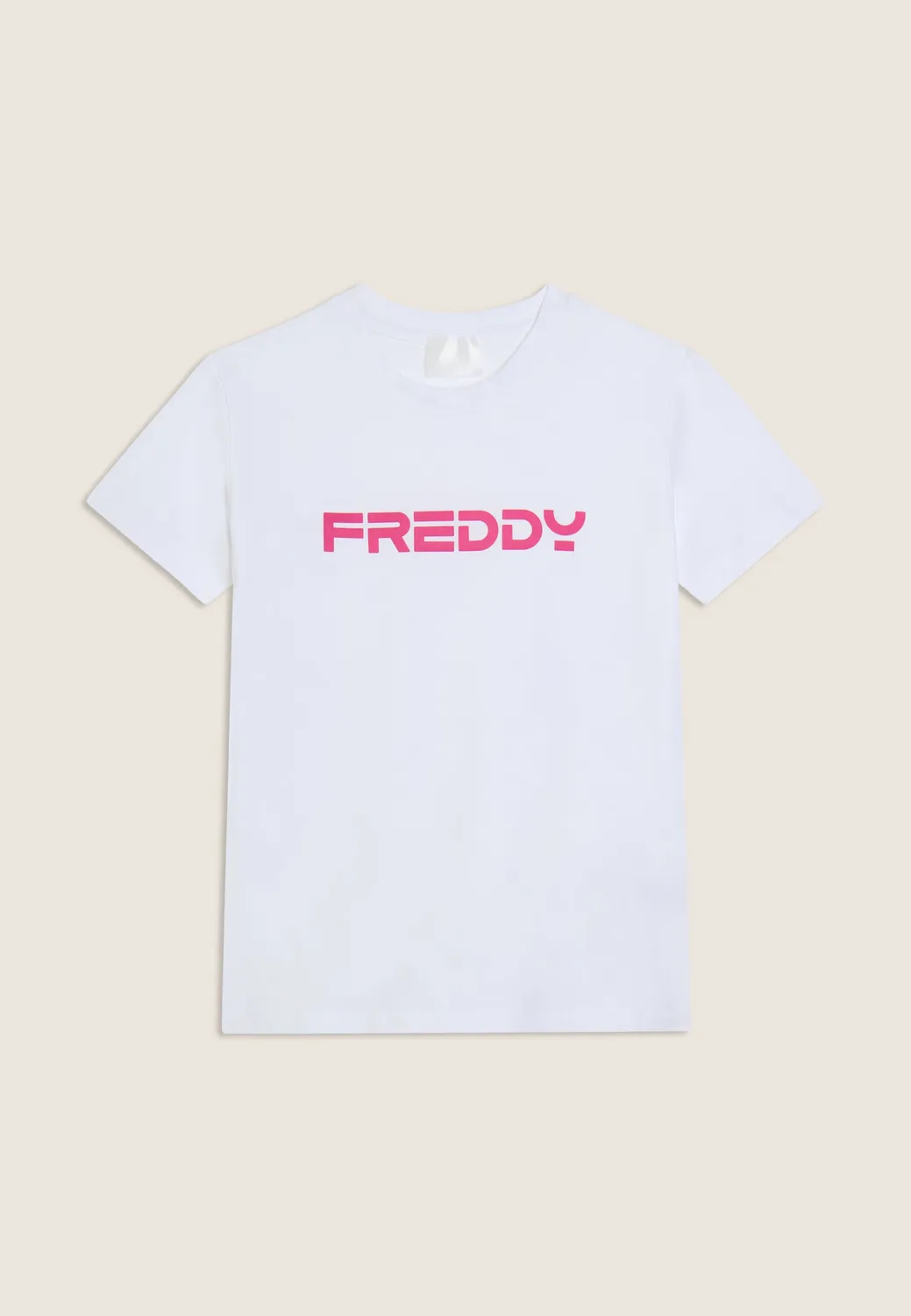 Freddy T-Shirt Mädchen Baumwolle Kontrastlogo Weiß Gr. 128