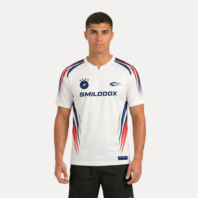 Smilodox Frankreich Fußball Trikot Herren Weiß