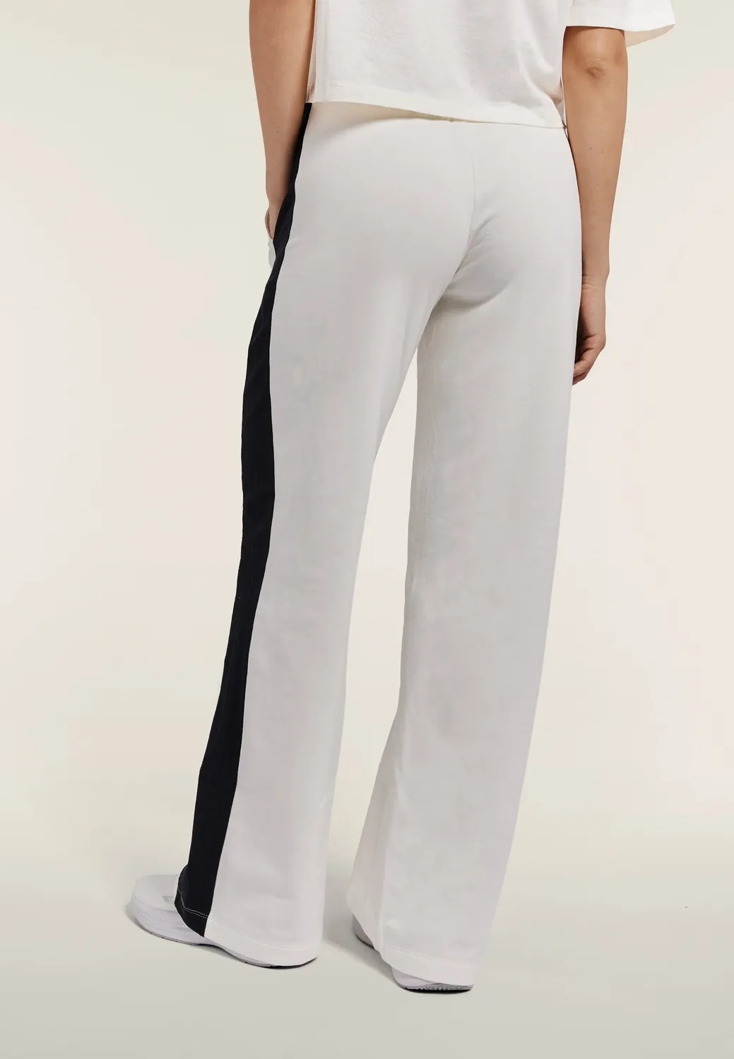 Freddy Wide Leg Sweathose Damen Nero hoher Bund