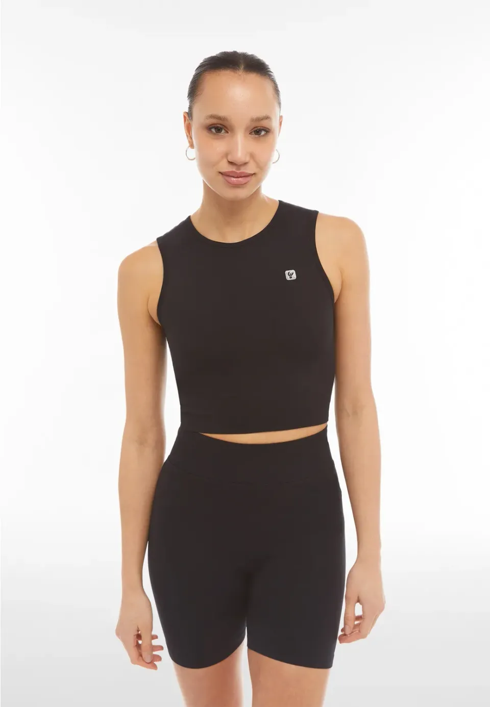 Freddy Seamless Crop Top Damen Beetle Green recycelt