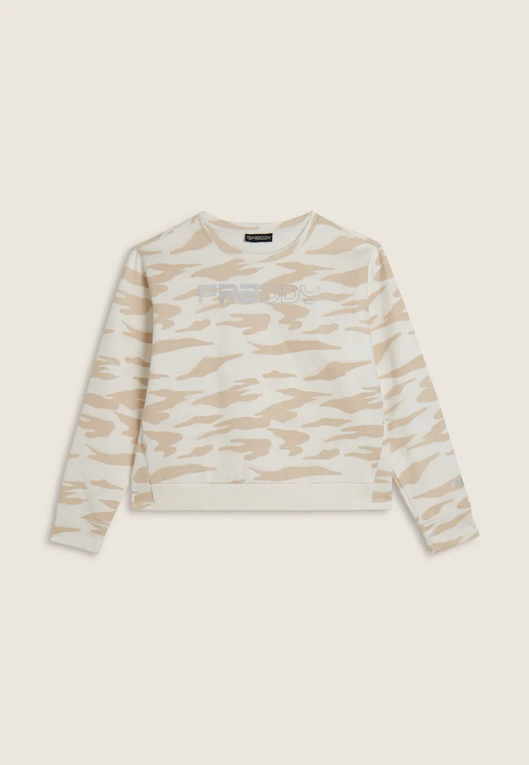 Freddy Cropped Sweatshirt Camouflage grau