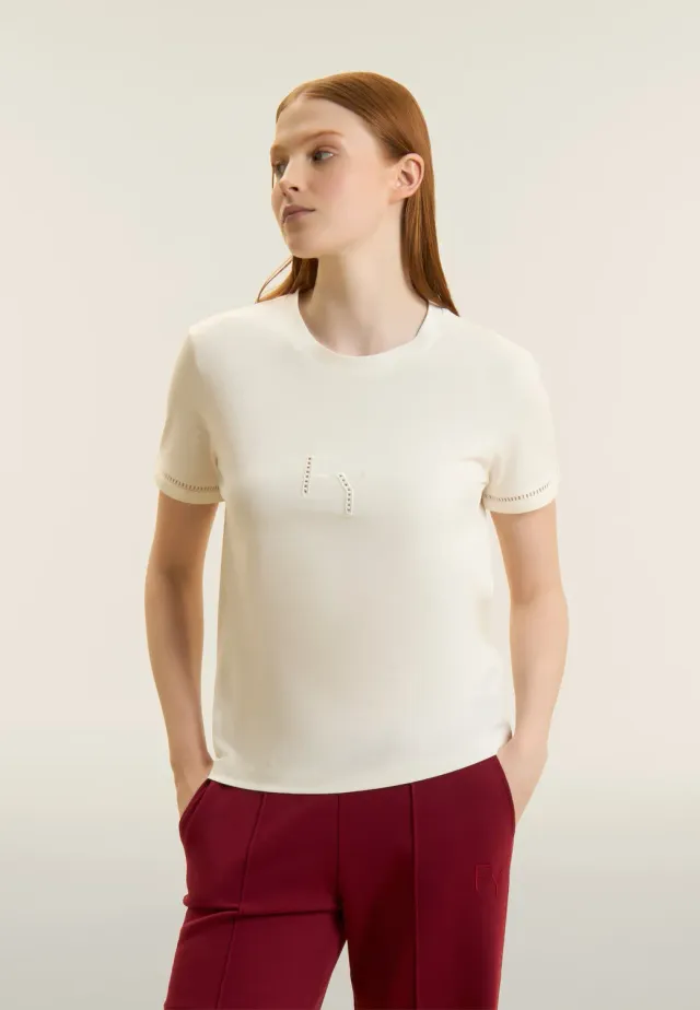 Freddy T-Shirt Logo-Stickerei Zen Blue regular