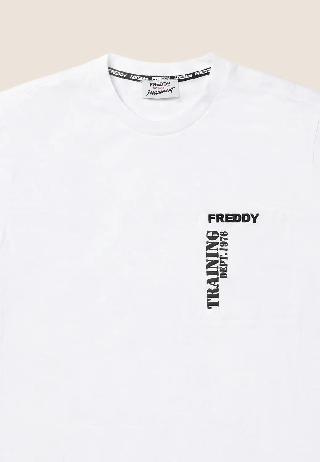 Freddy T-Shirt Herren Baumwolle Schwarz Stickerei