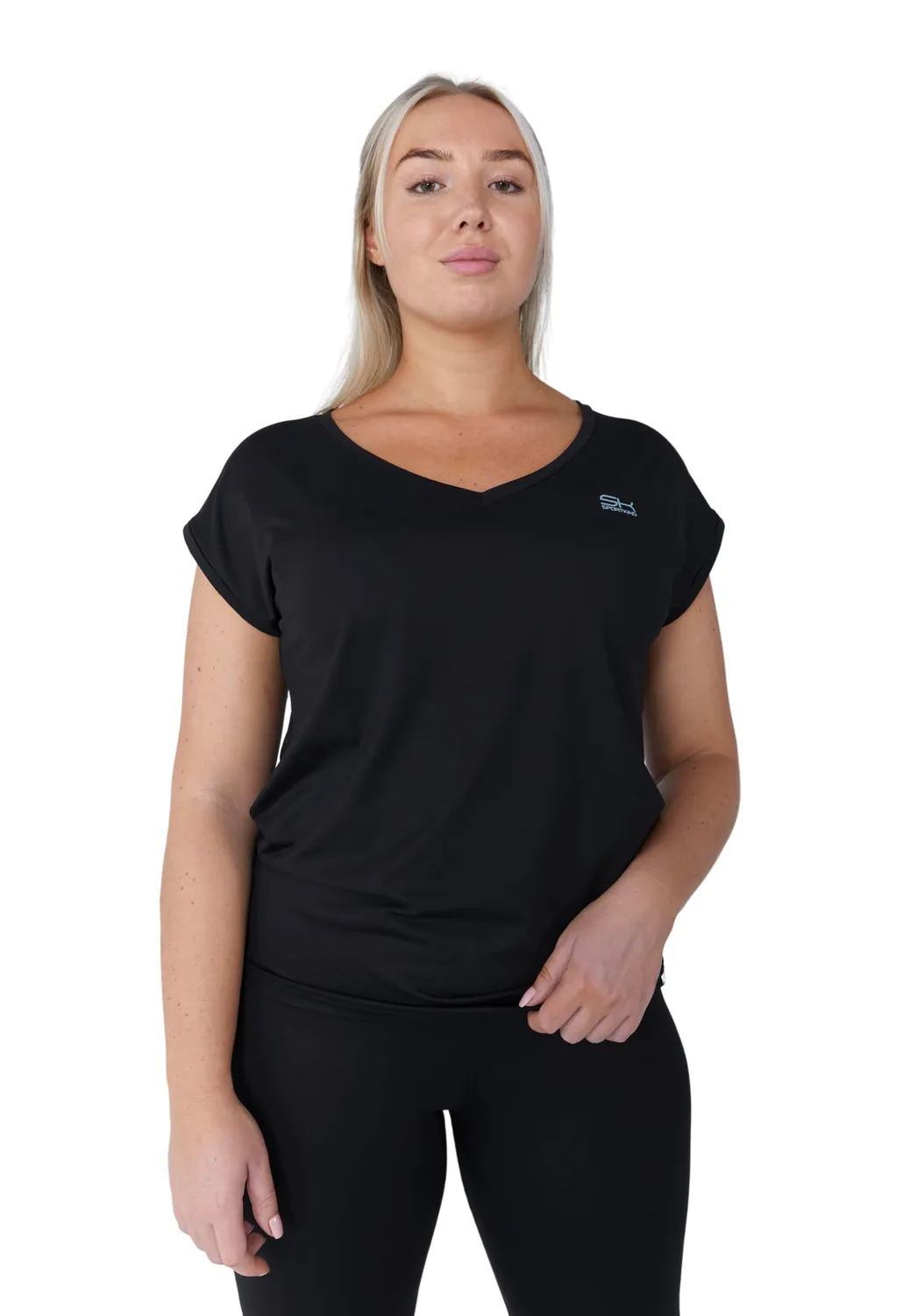SPORTKIND Loose Fit Sport T-Shirt Schwarz UV-Schutz