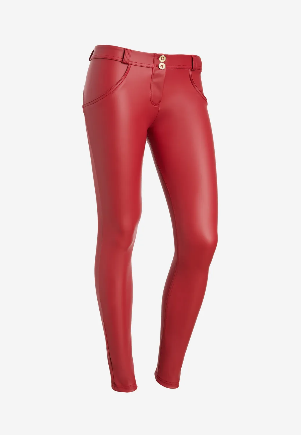 Freddy WR.UP Push-up Hose Low Waist Kunstleder schwarz