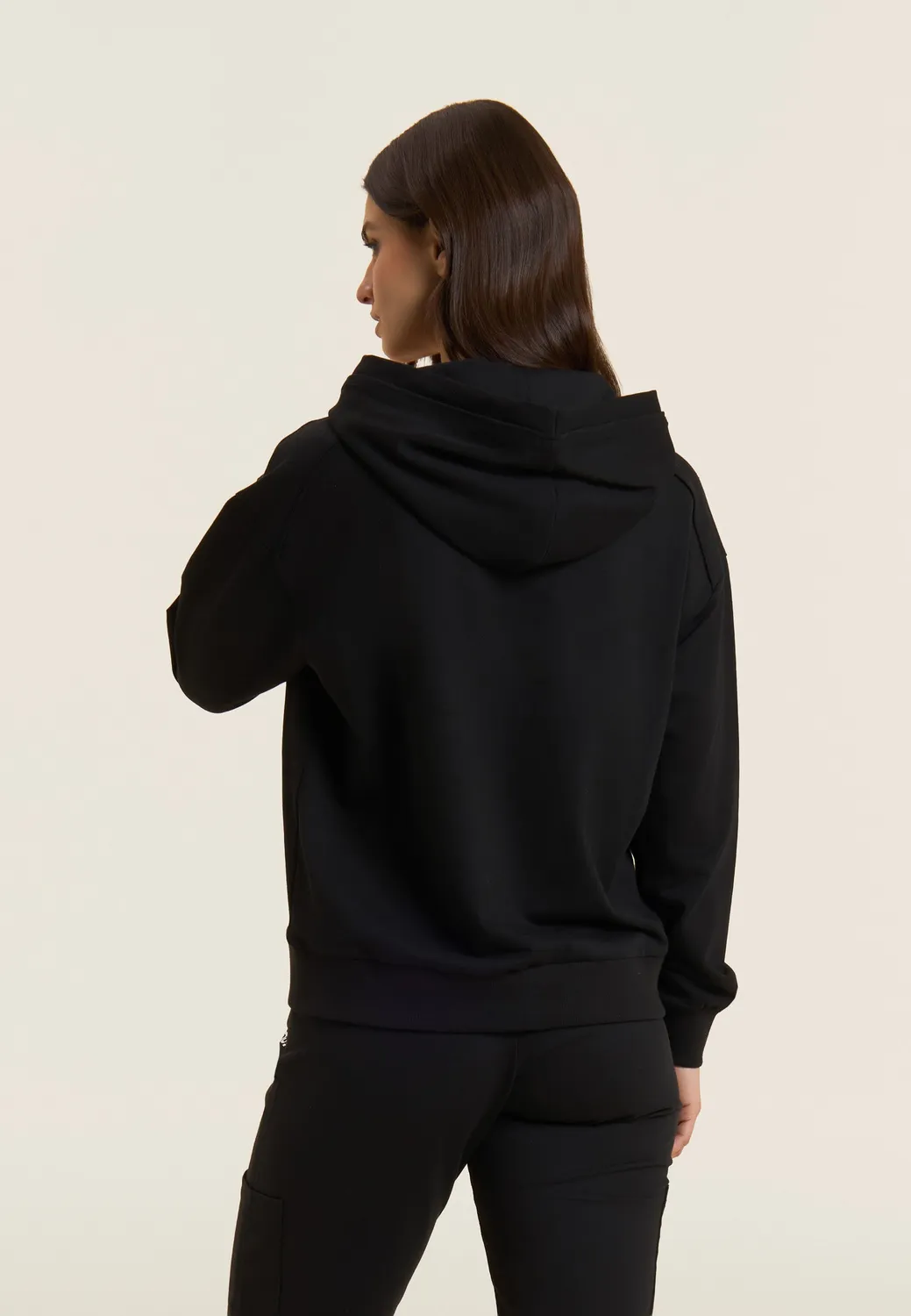 Freddy Kapuzenjacke Zip Perllogo schwarz Baumwolle