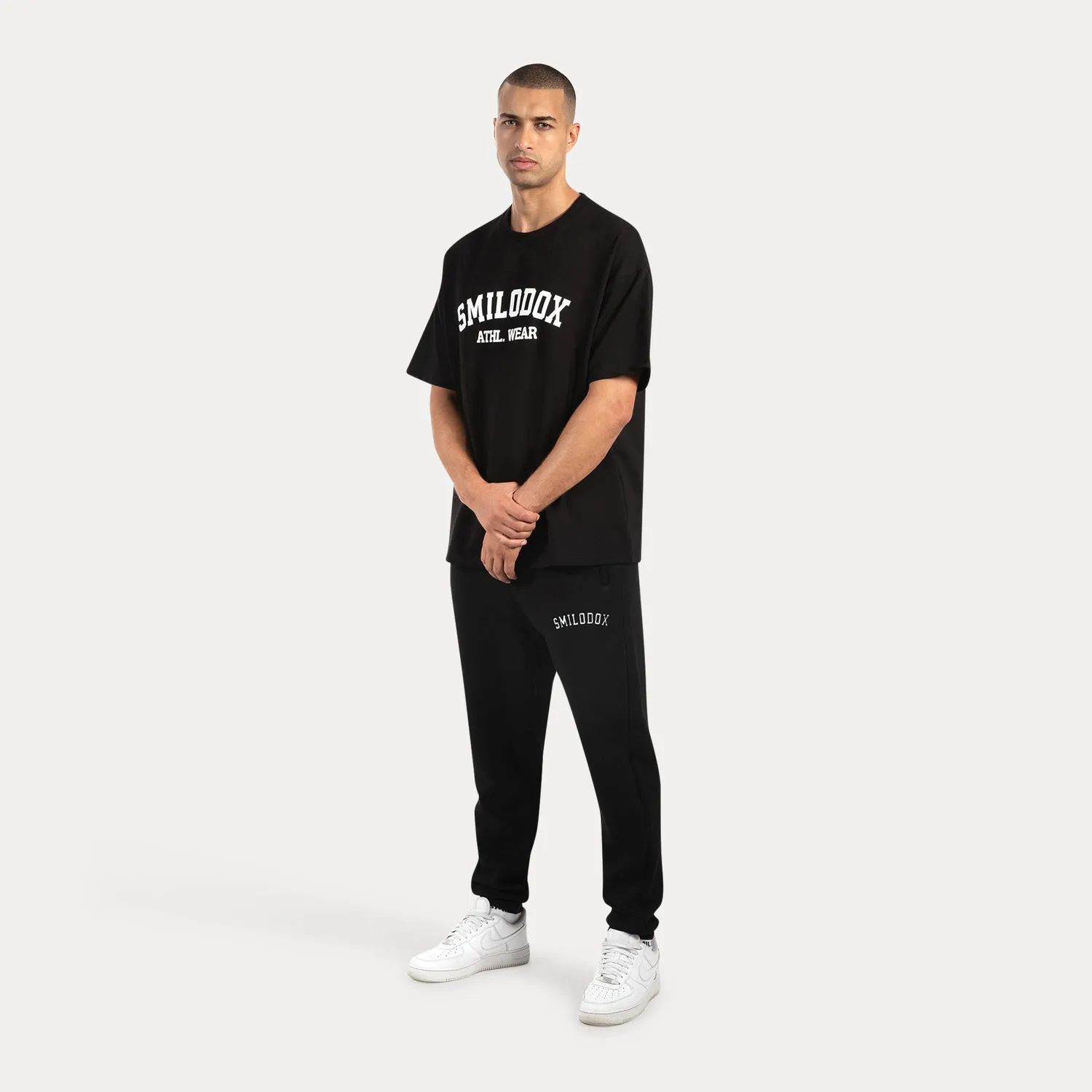 Smilodox Kayson T-Shirt Herren Schwarz Oversize