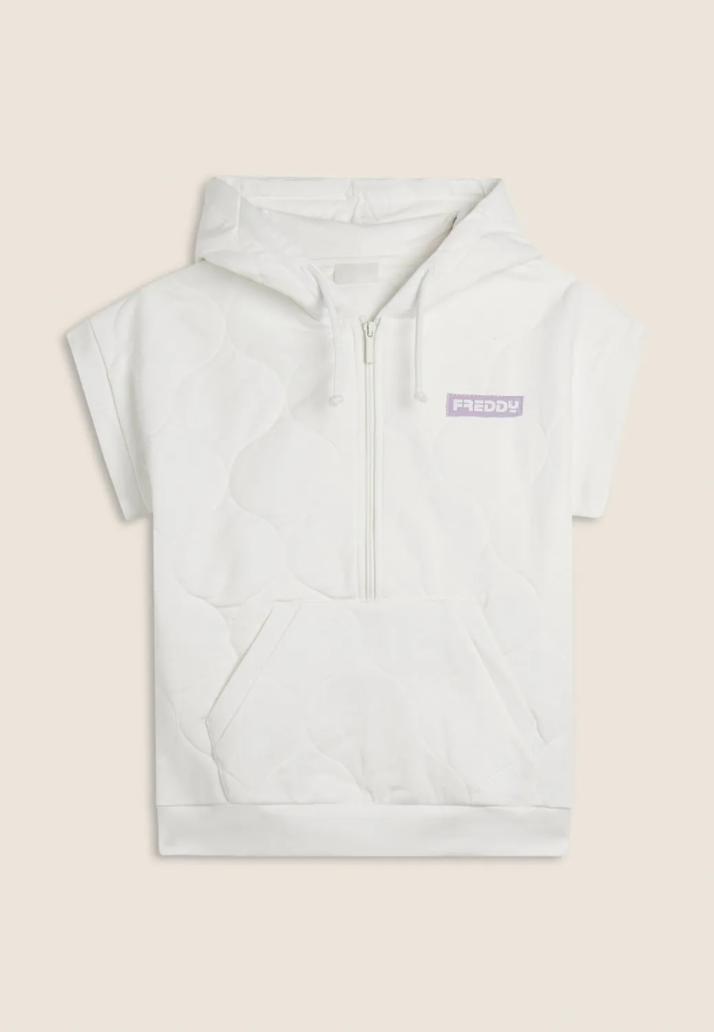Freddy Ärmelloser Hoodie Mädchen Baumwolle halber Reissverschluss