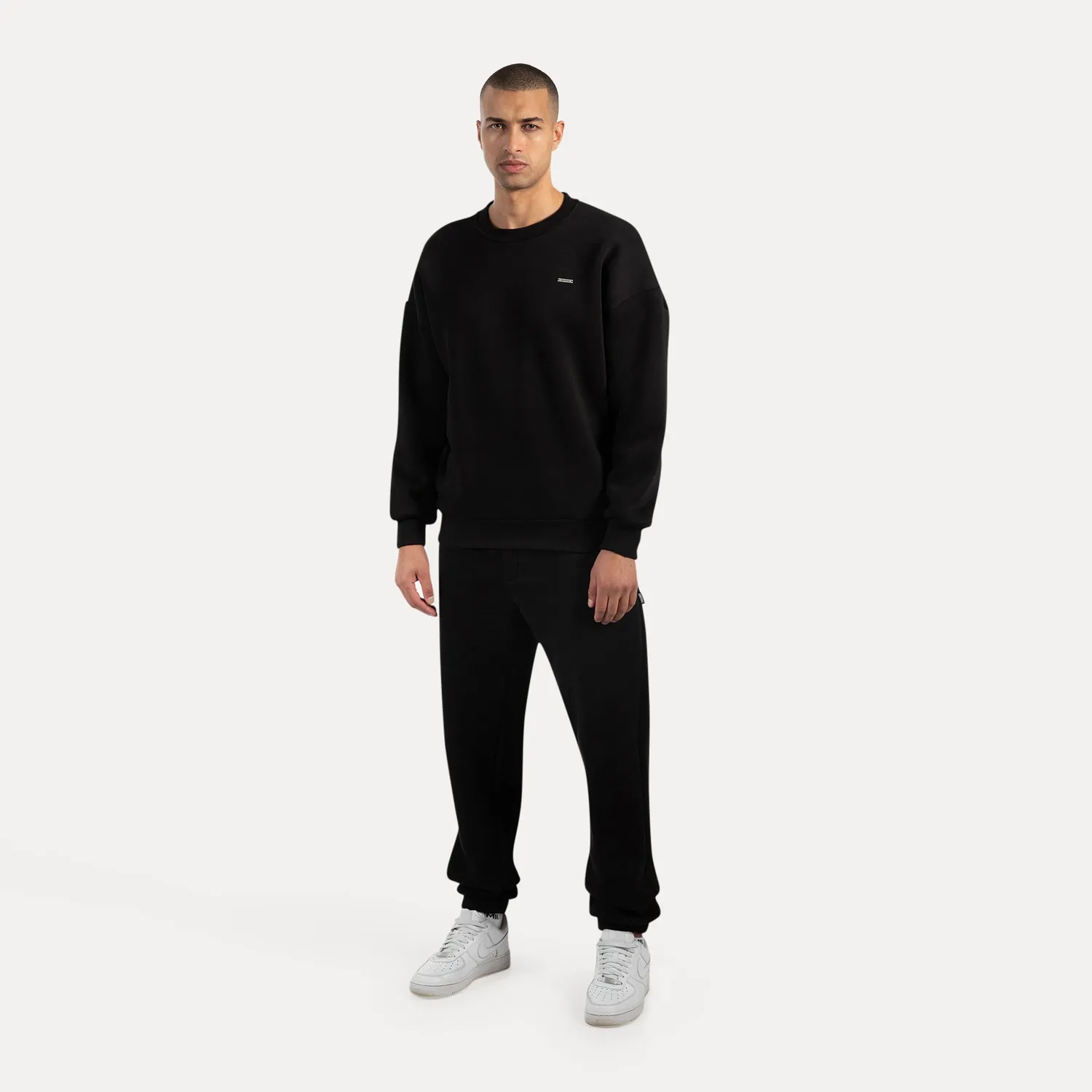 Smilodox Lunara Riven Sweatshirt Schwarz Oversize Unisex