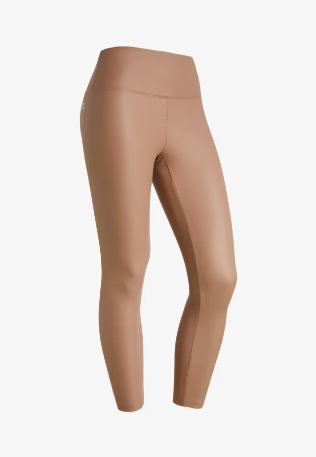 Freddy Coated Leggings 7/8 High Waist Leder-Optik Nero