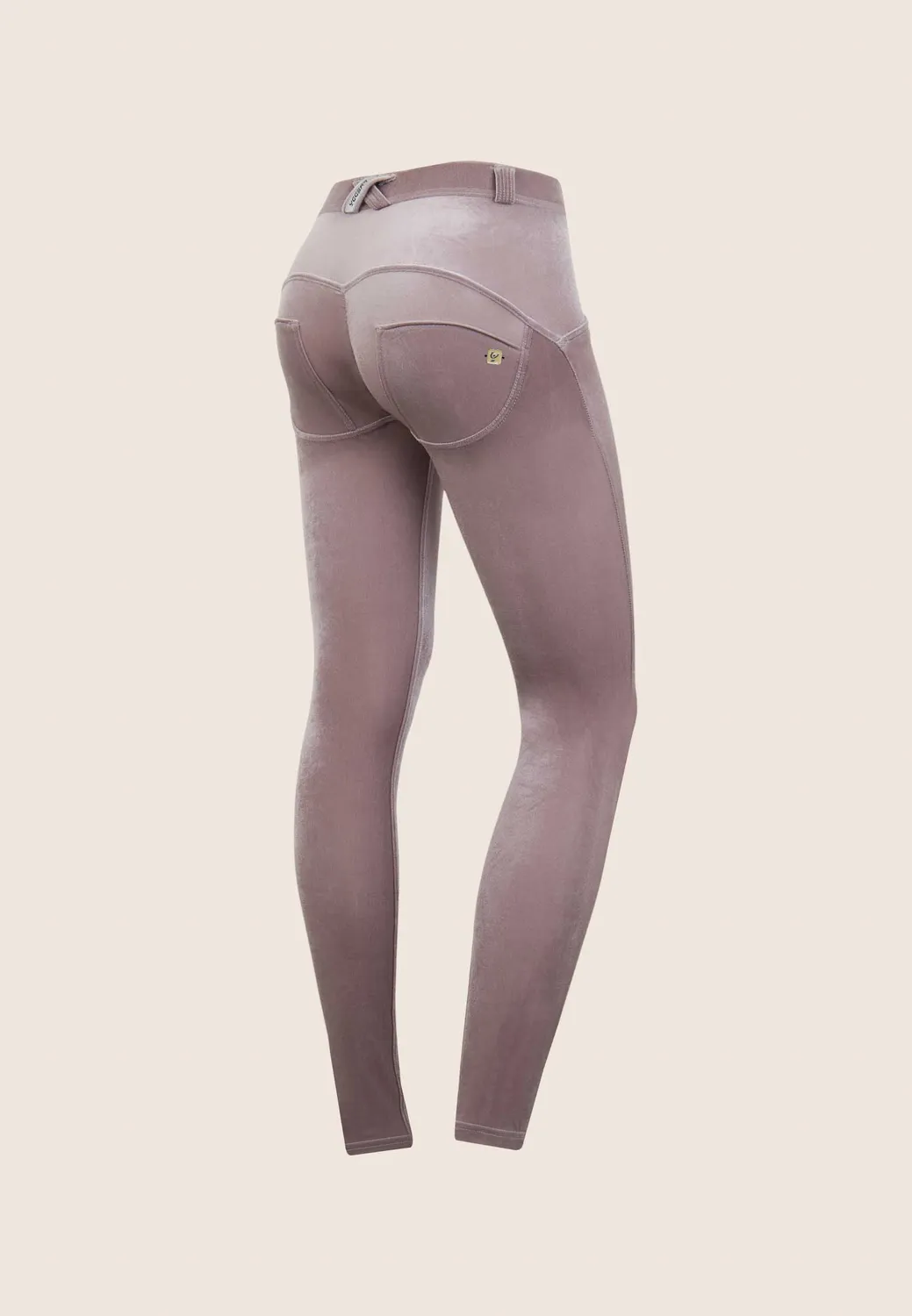 Freddy WR.UP Push-Up Hose Damen Samt-Optik Nero