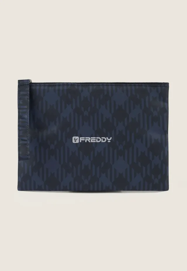 Freddy Tartan Clutch Polyester kariert Handgelenk Trageschlaufe