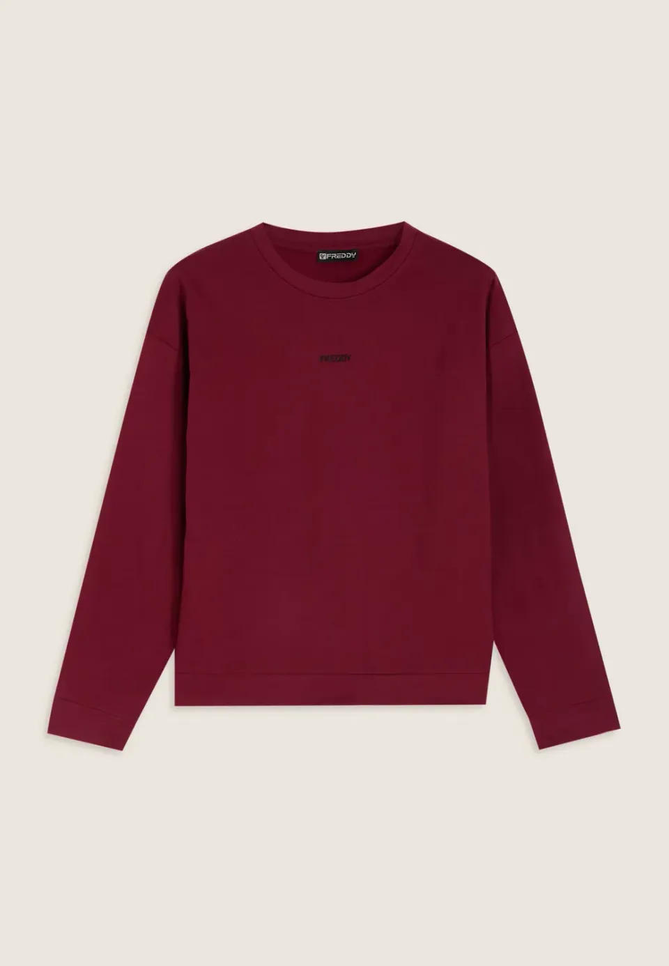 Freddy Damen Sweatshirt Maxi-Print Today Cordovan