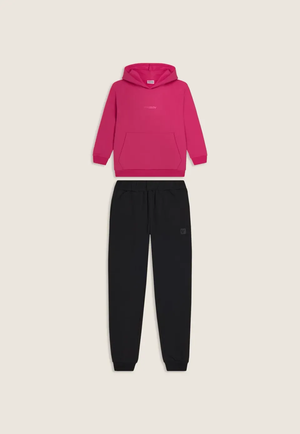 Freddy Junior Jogginganzug Baumwolle Fuchsia Kapuze