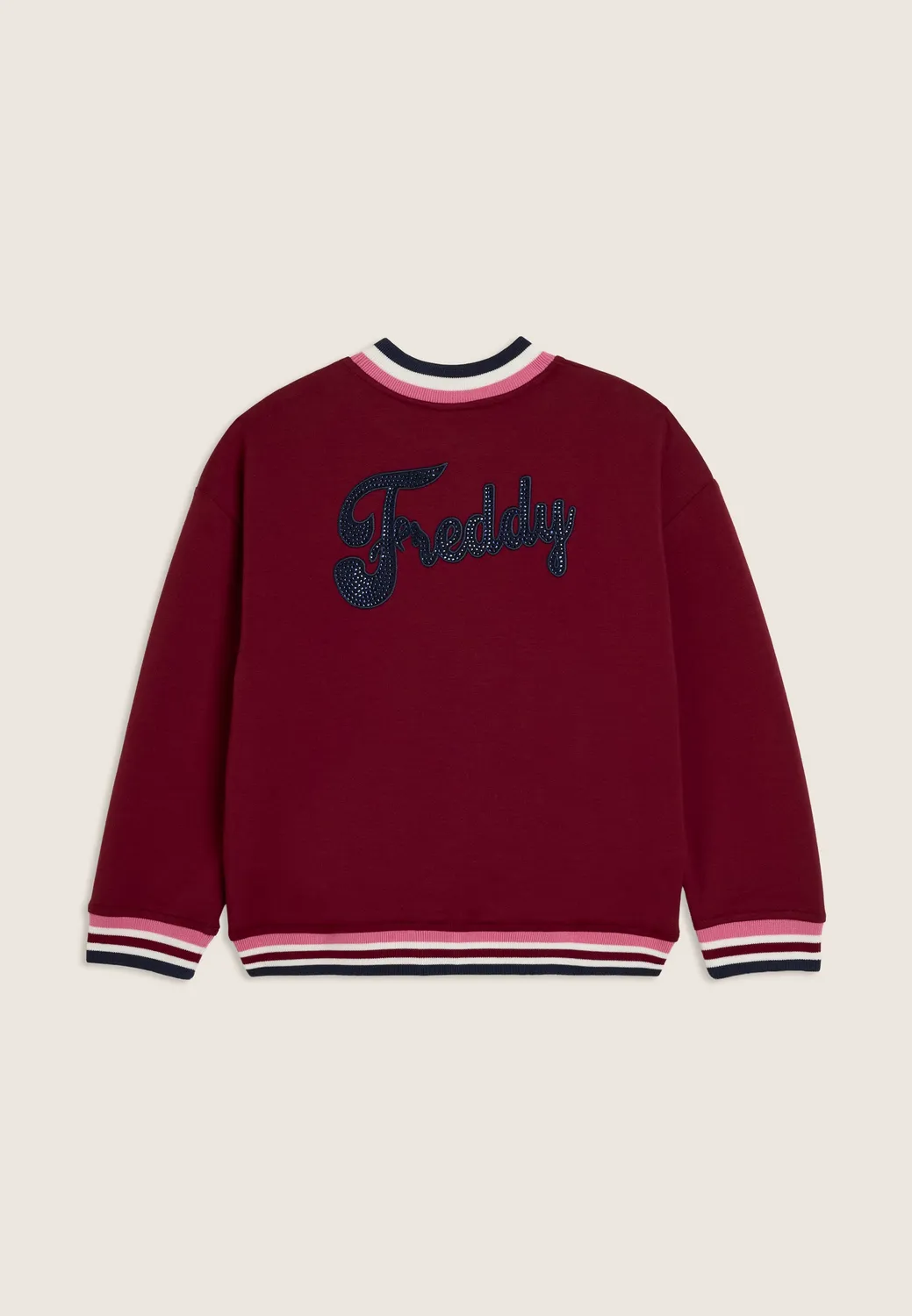 Freddy Junior Bomber Sweatjacke Blau Strass