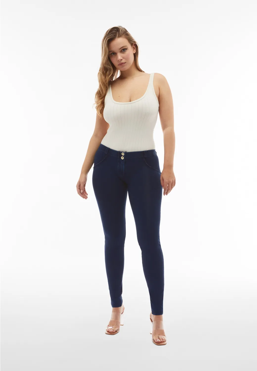 Freddy WR.UP Jeggings Low Waist Bio-Denim Dunkelblau