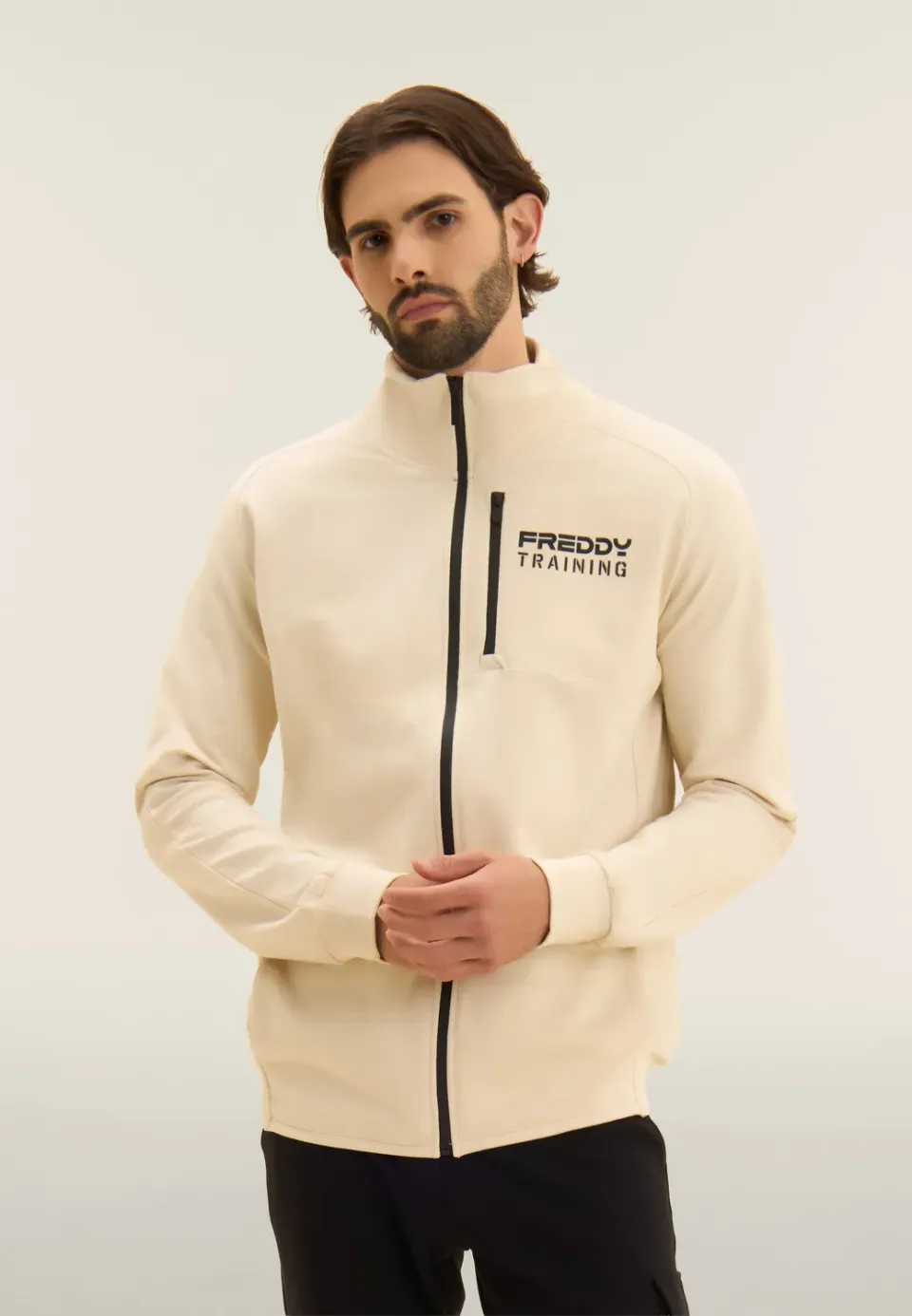 Freddy Full-Zip Hoodie Schwarz Taschino Regular Fit
