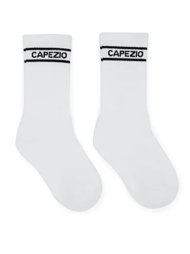 Capezio Street Style Varsity Crew Socken Weiß Baumwolle