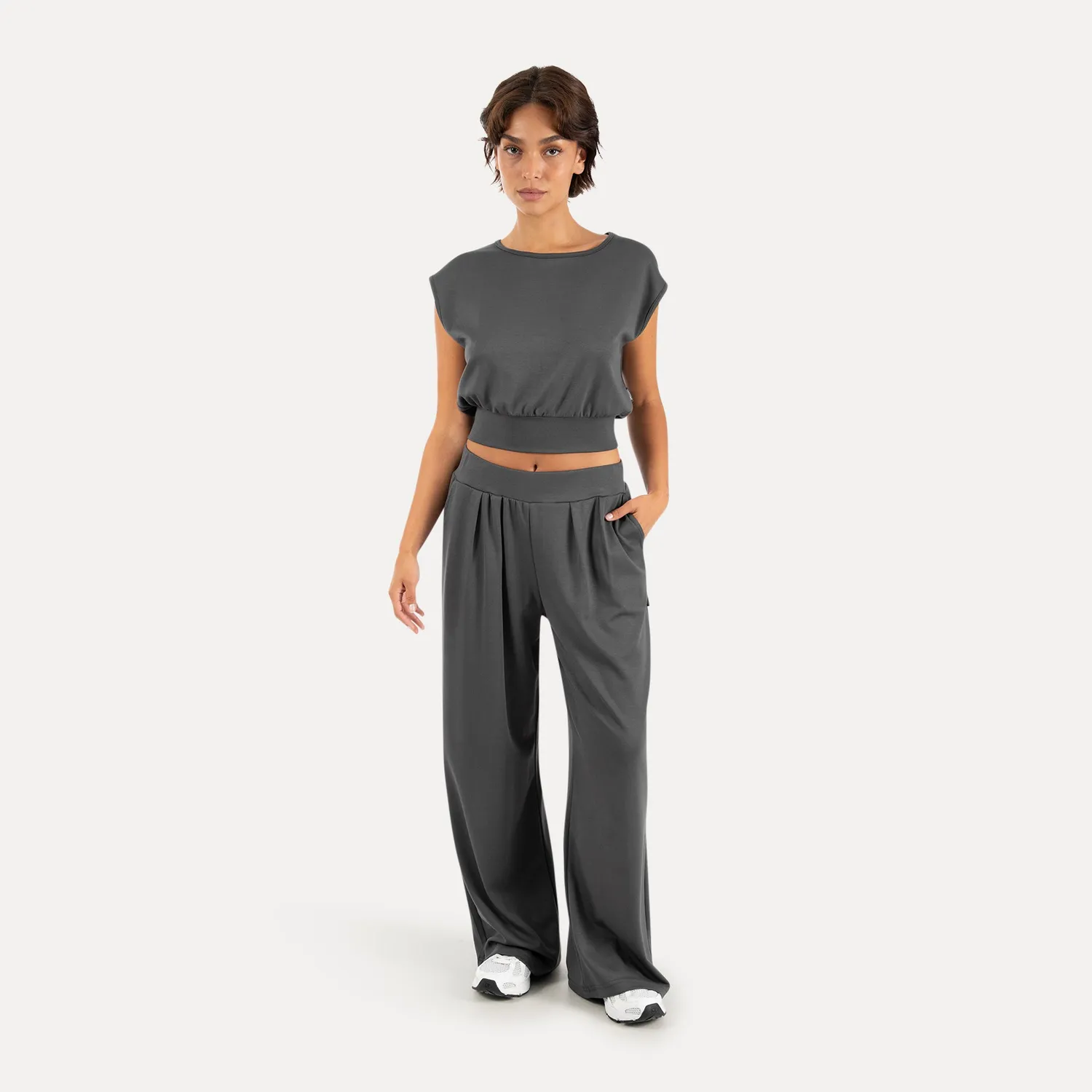 Smilodox Sorea Luvia Hose Damen Schwarz Loose Fit